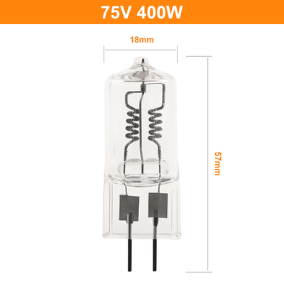 75V 400 Watt Halogen Bulb Single Ended GX6.35 Medium High Voltage