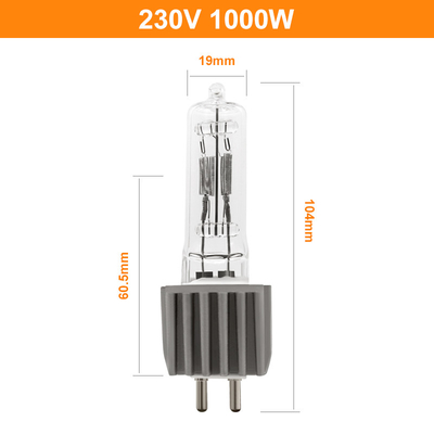 230V 1000W G9.5 Quartz Tungsten Halogen Bulb Stage Studio Compatible With OSRAM FEP