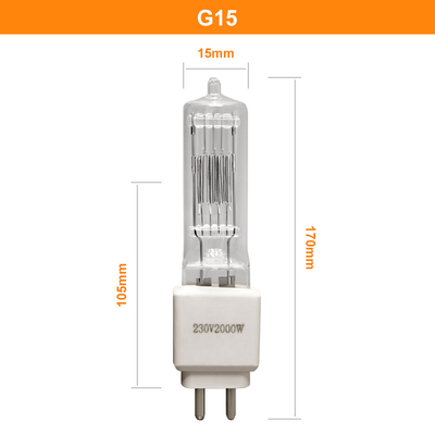 230v 2000 Watt Quartz Iodine Lamp G15 Explosion Proof High Power
