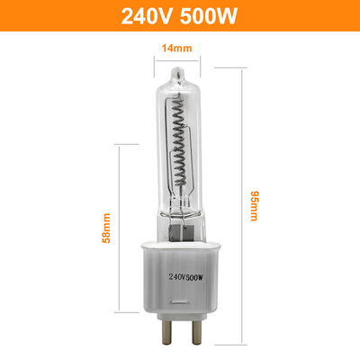240V 500 Watt Quartz Halogen Bulb Lumens High G9.5 Infrared Heating Theatre TV Video