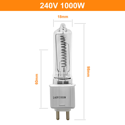 G9.5 240V 1000w Tungsten Halogen Lamp Single Ended Stage And Studio Lamp
