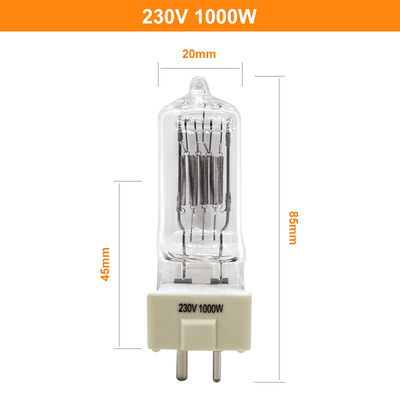 230V 1000w Quartz Halogen Light GY9 5 Marine Searchlight Bulbs 85mm