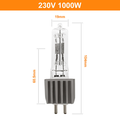 G9.5 2 Pin Halogen Bulb Lamp 230V 1000W  Studio Single Ended 250h