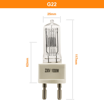 Single Ended Halogen Display Optic Lamp 3200k 230V 1000 Watt G9.5
