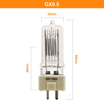 230V 1000W GX9.5 Quartz Halogen Light Bulbs Compatible Sylvania Photo Optic Lamp