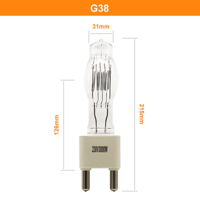 230V 3000W G38 Quartz Iodine Lamp Deck Navigation Lights Film Television Wedding