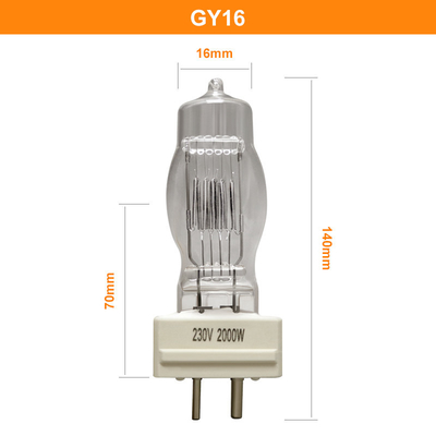 GY16 2000w Single Ended Halogen Lamp 230v For Osram 64788 CP/72 FTM