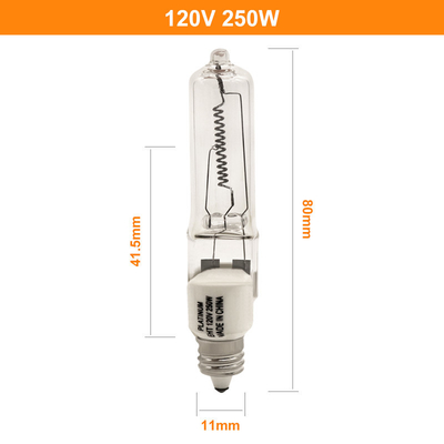 120V 250W Single End Halogen Bulb Jd E11 Mini Candelabra Instrument Lamp