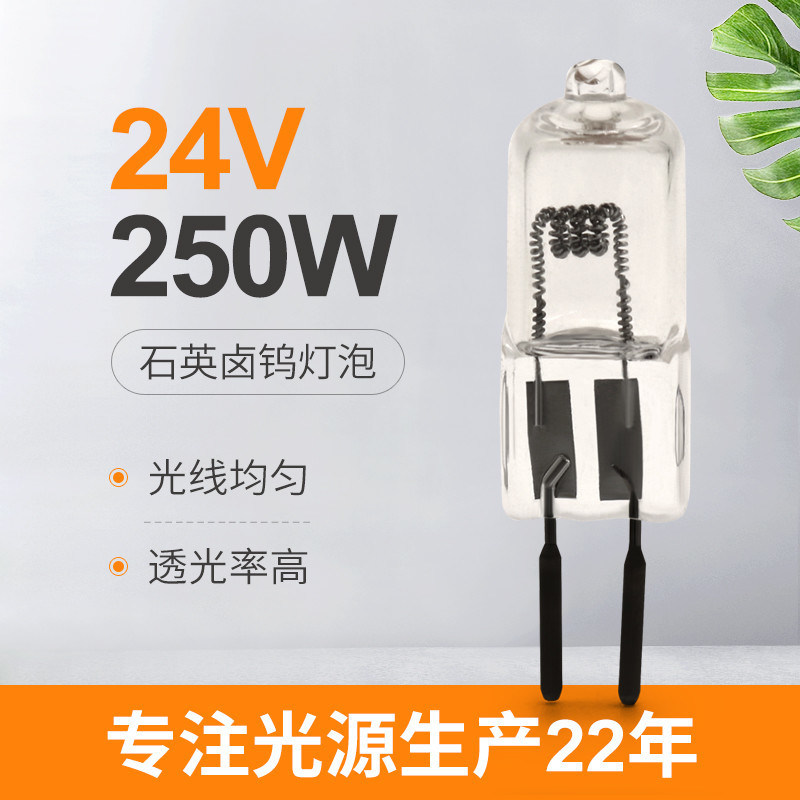 24v 150w 250W Quartz Iodine Lamp Lumens High Surgical Tungsten Halogen