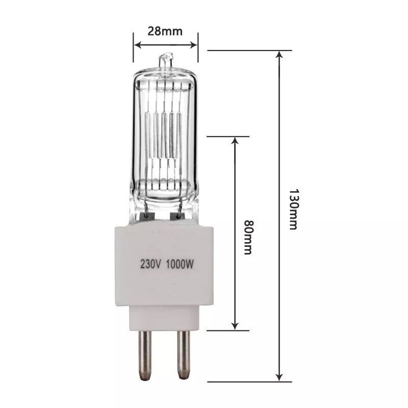 230V 1000W Quartz Halogen Bulb Quartz Lamp Halogen Light For Stage Lighting