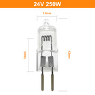 24V 250W Low Voltage Halogen Lamp Beads Crystal Lamp Pin Bulb Projector Machine Tool Surgery Shadowless Halogen Bulb