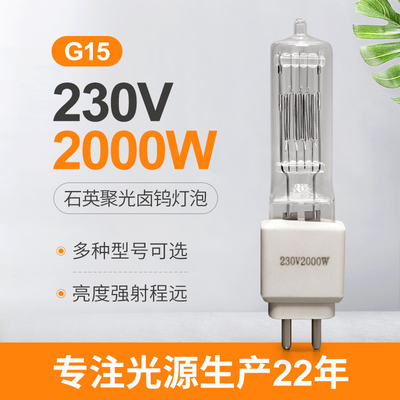 230v 2000w G15 Tungsten Quartz Iodine Lamp Explosion Proof High Power